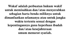 Undang-Undang Nomor 41 Tahun 2004 tentang pengertian Wakaf