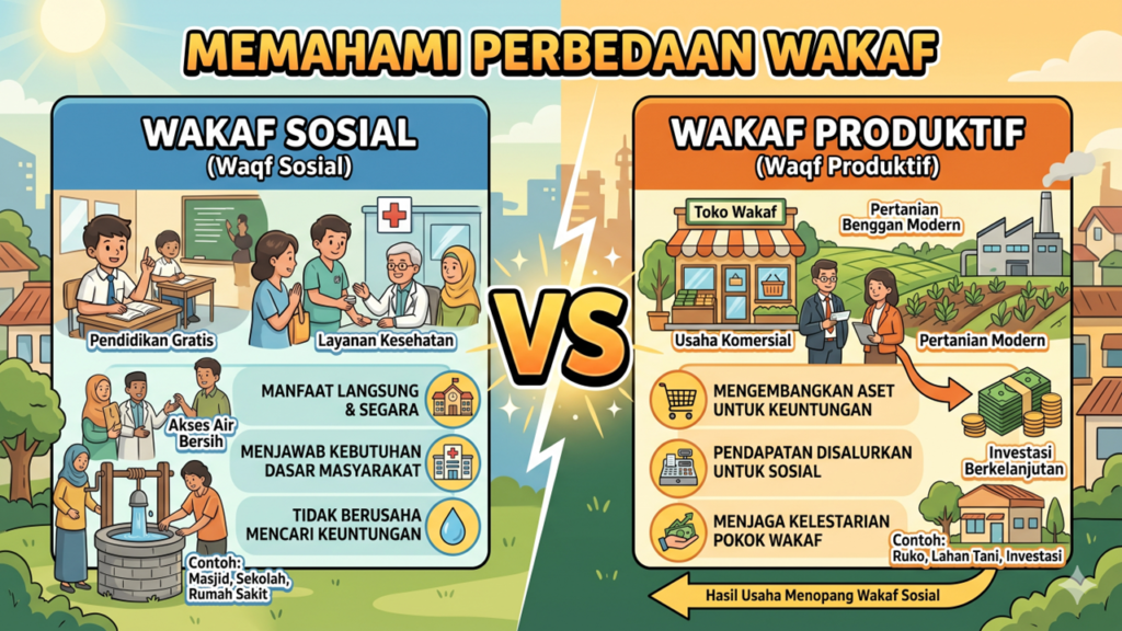 Wakaf Sosial vs. Wakaf Produktif: Mana yang Lebih Utama?