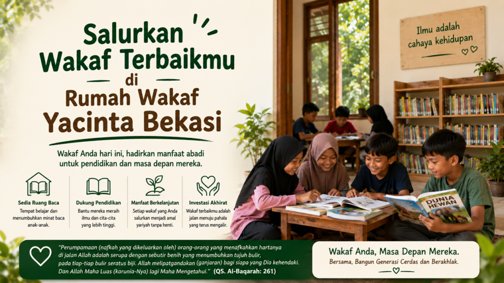 Salurkan Wakaf Terbaikmu di Rumah Wakaf Yacinta Bekasi