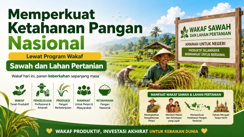 Ketahanan Pangan Nasional Lewat Wakaf Lahan Pertanian