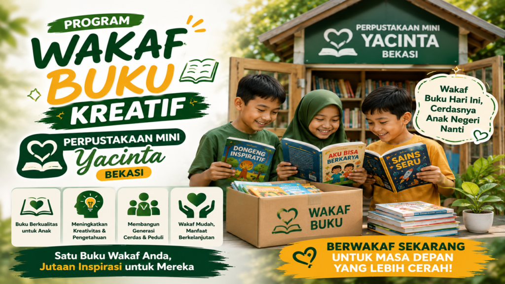 Wakaf Buku Anak di Perpustakaan Mini Yacinta Tambun Utara