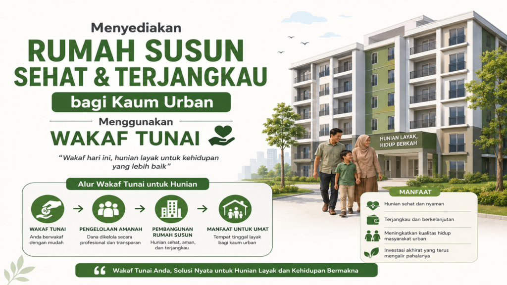 Rumah Susun Sehat dan Terjangkau Lewat Wakaf Tunai