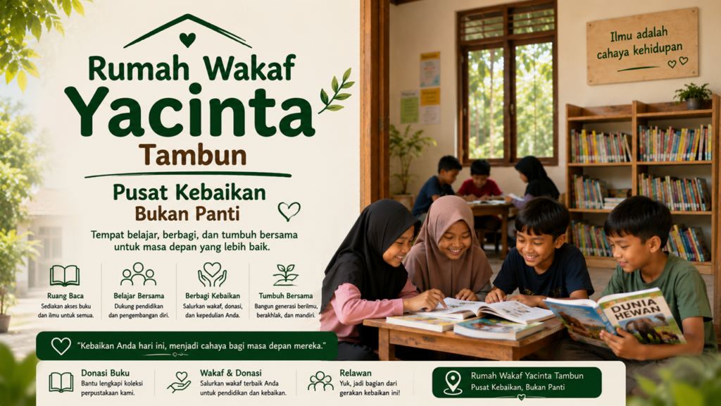 Rumah Wakaf Yacinta Tambun, Pusat Kebaikan Bukan Panti