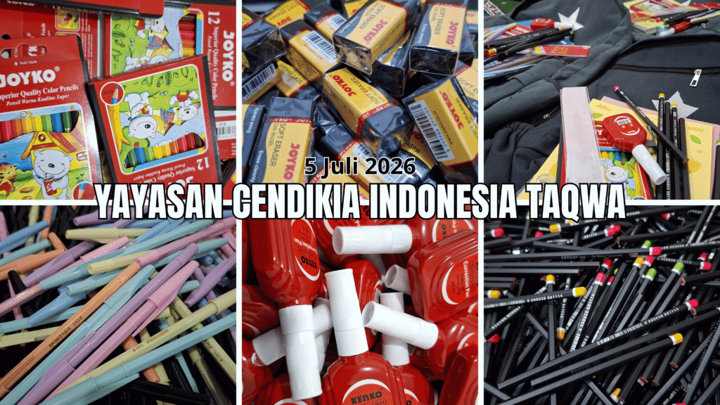 rumah wakaf yacinta berbagi wakaf perlengkapan sekolah