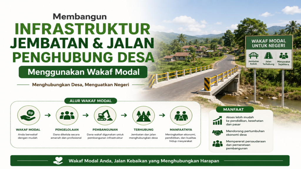 Infrastruktur Penghubung Desa Lewat Wakaf Modal