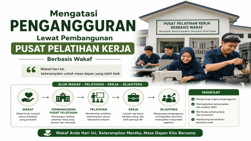 Atasi Pengangguran Lewat Pelatihan Kerja Berbasis Wakaf
